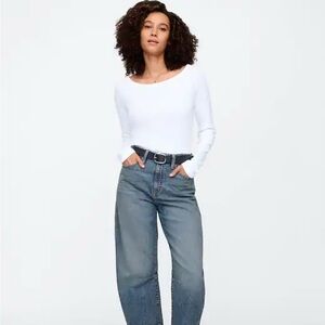 Gap high rise barrel jeans